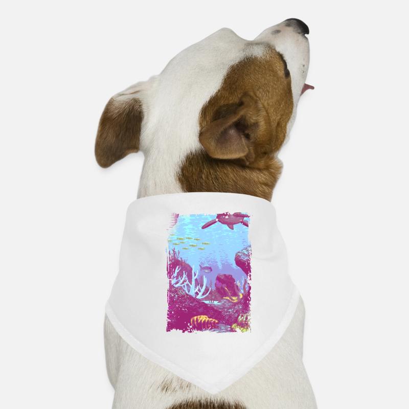 poisson marin sous l'eau corail Bandana pour chien