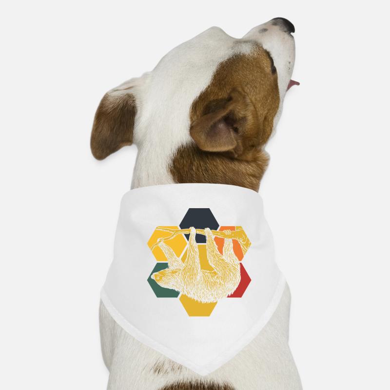 Faultier - Hunde-Bandana - Weiß