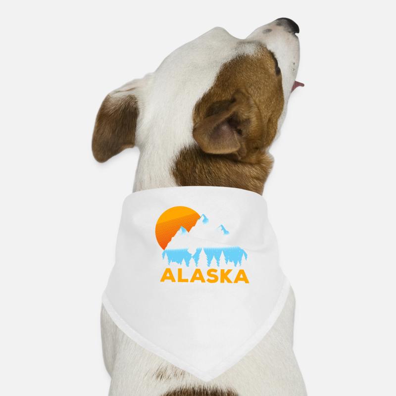 Alaska Eis Berge Schnee Retro Hunde-Bandana