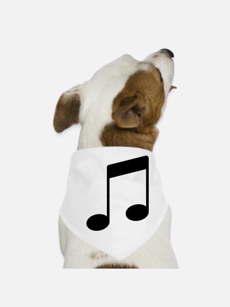 note_icon - Bandana pour chien - blanc - Devant
