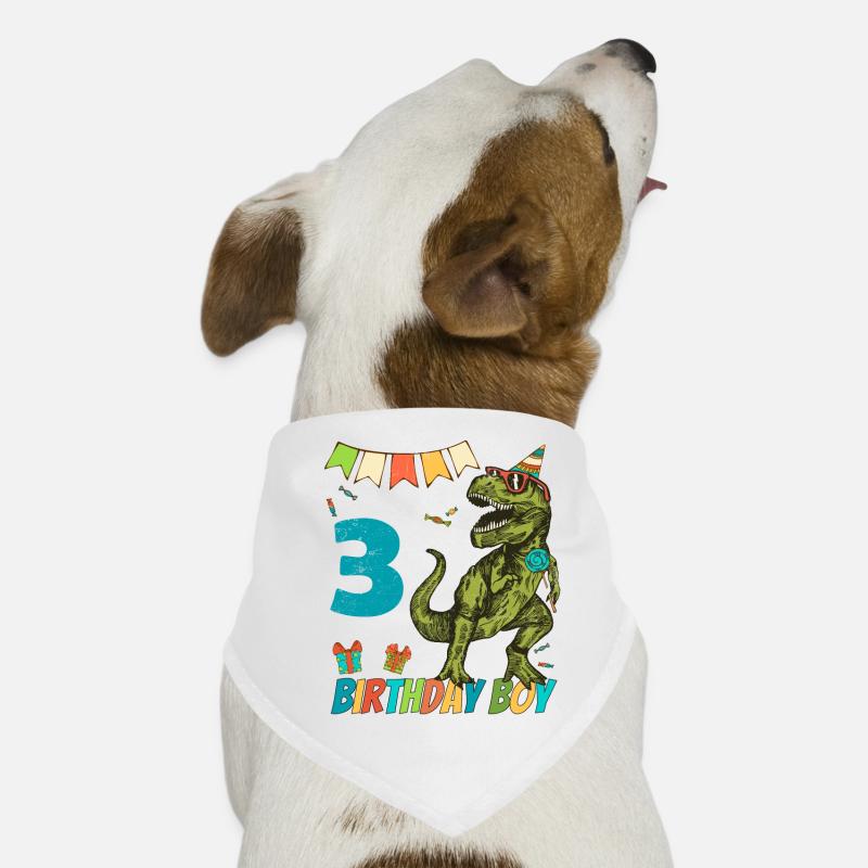 Fête de garçon d'anniversaire pour enfants de 3 ans Bandana pour chien