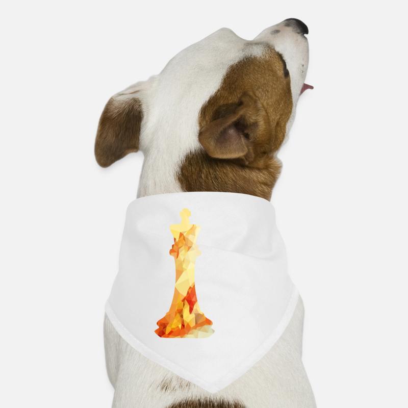 Schach - Hunde-Bandana - Weiß