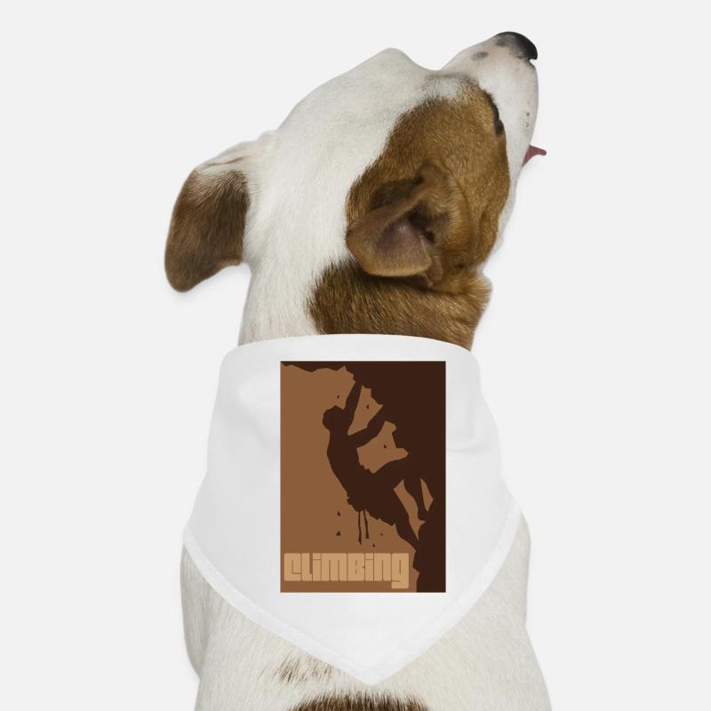 Climbing Klettern - Hunde-Bandana - Weiß