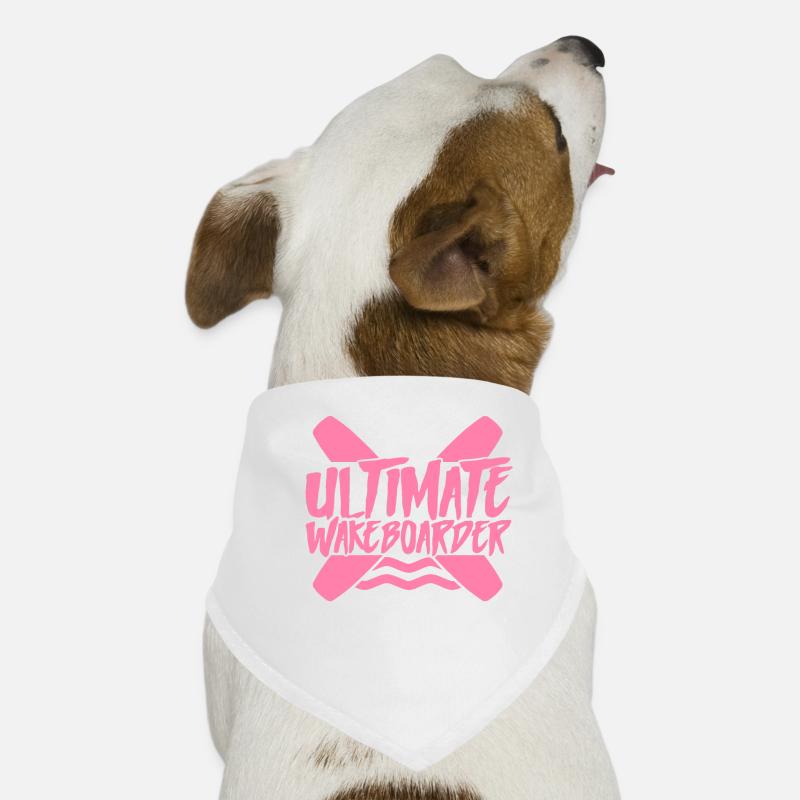 Meer Wakeboarderin Wakeboard Wasser Wakeboarden - Hunde-Bandana - Weiß