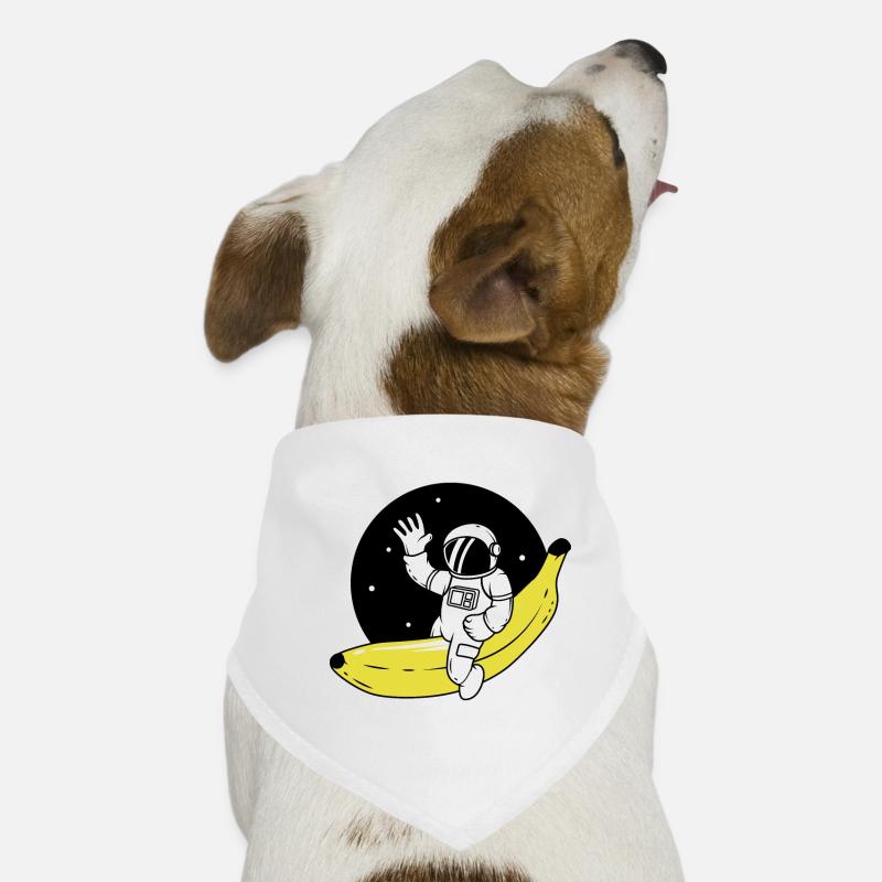 Astronaute de la banane de l'espace - Bandana pour chien - blanc