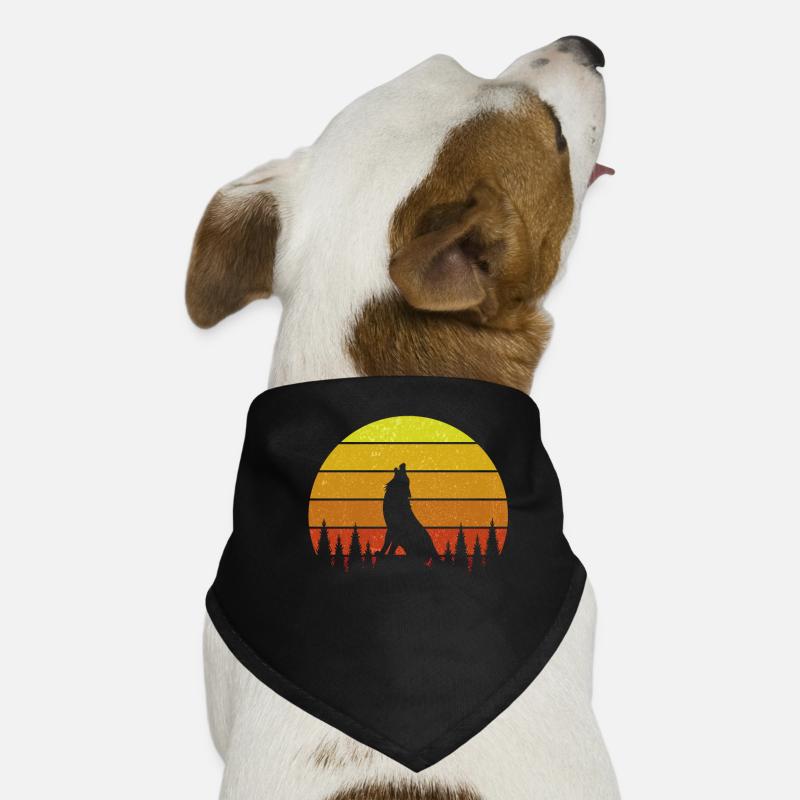 Howling Wolf Sunset Dog Bandana