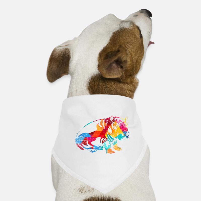 Nilpferd - Hunde-Bandana - Weiß