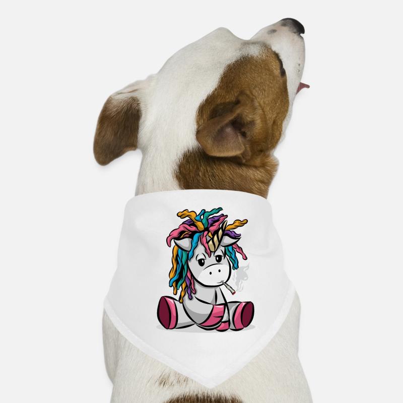 Kiffendes Einhorn mit Joint Hunde-Bandana