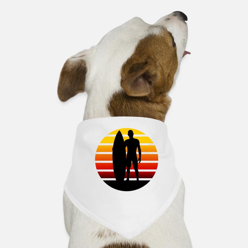 Surfer retro design Dog Bandana