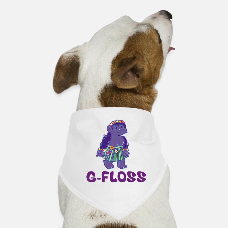Gorilla Mädchen Floss Dance Dschungel Geschenk Hunde-Bandana
