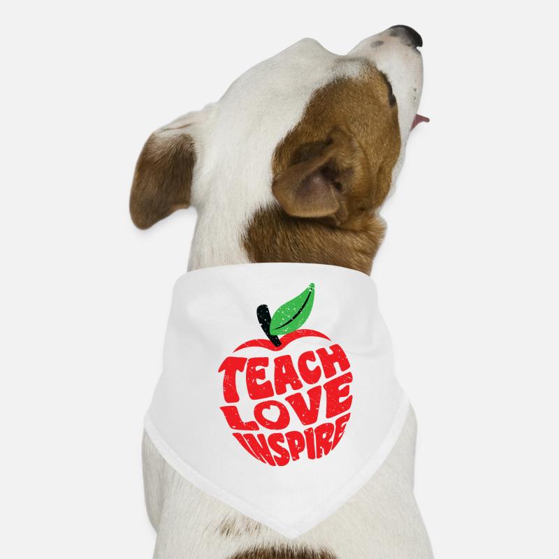 Teach Love Inspire Teacher Enseignant Enseignant Bandana pour chien