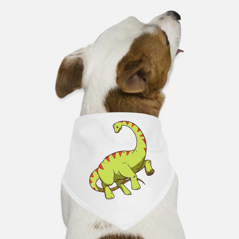 Apatosaurus Langhals Dinosaurier - Hunde-Bandana - Weiß
