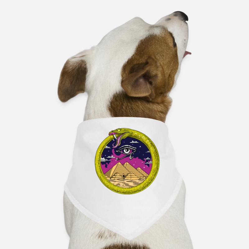 Pyramides Egyptiennes Ouroboros Serpent Bandana pour chien