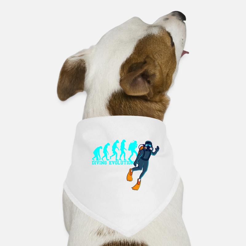DIVING EVOLUTION Rebreather Diving Gift - Dog Bandana - white