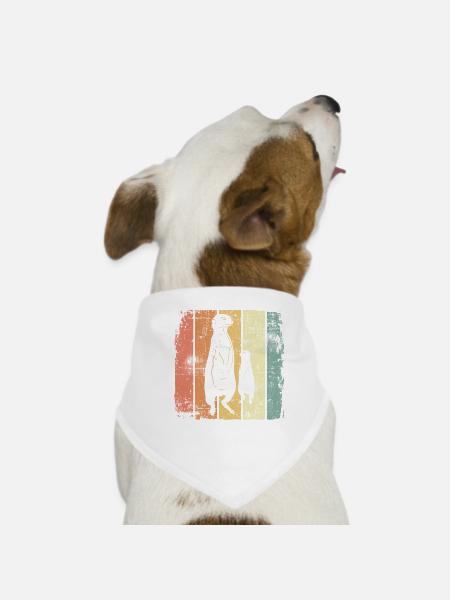 meerkat - Dog Bandana - white - Front