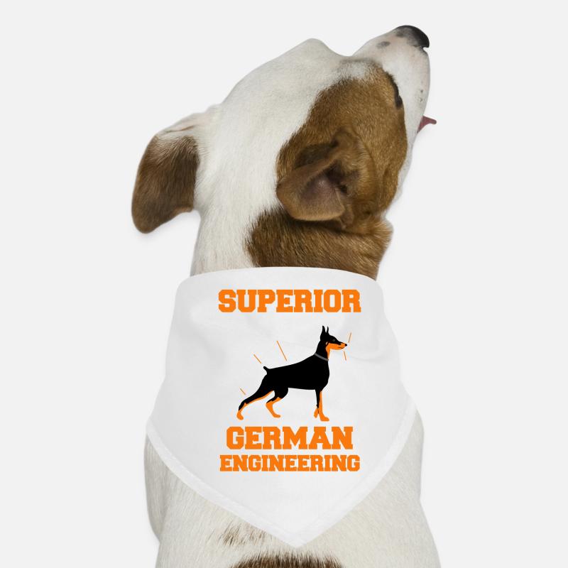 dobermann - Hunde-Bandana - Weiß