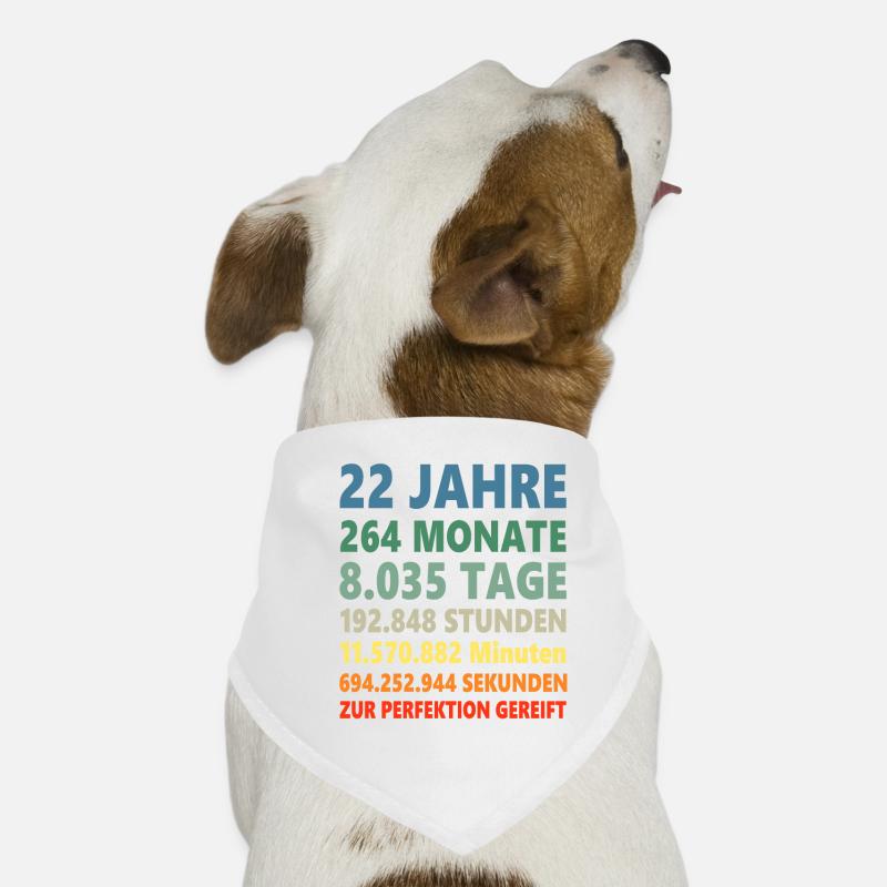 22ter 22 ans 22 anniversaire cadeau Bandana pour chien