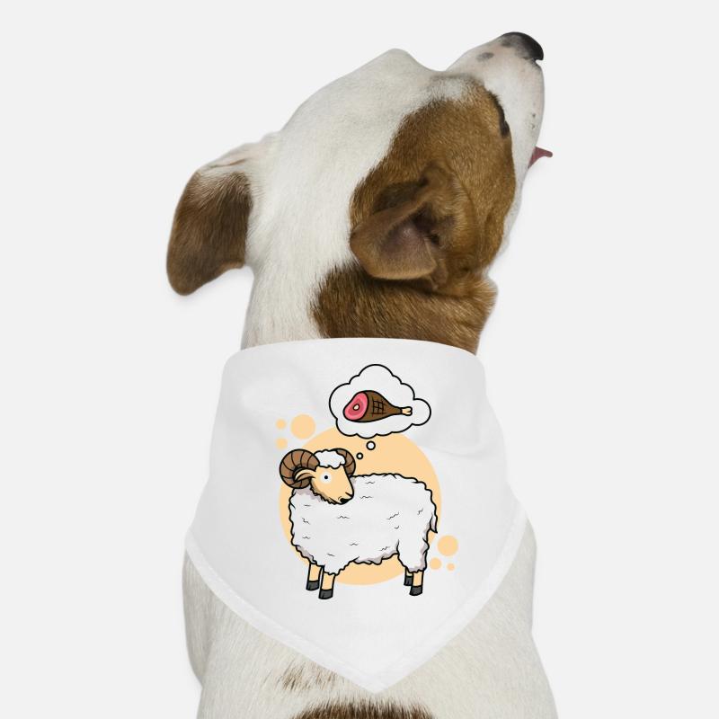 Mouton carnivore - Bandana pour chien - blanc
