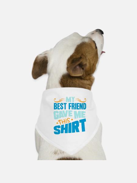 Best friend - Dog Bandana - white - Front
