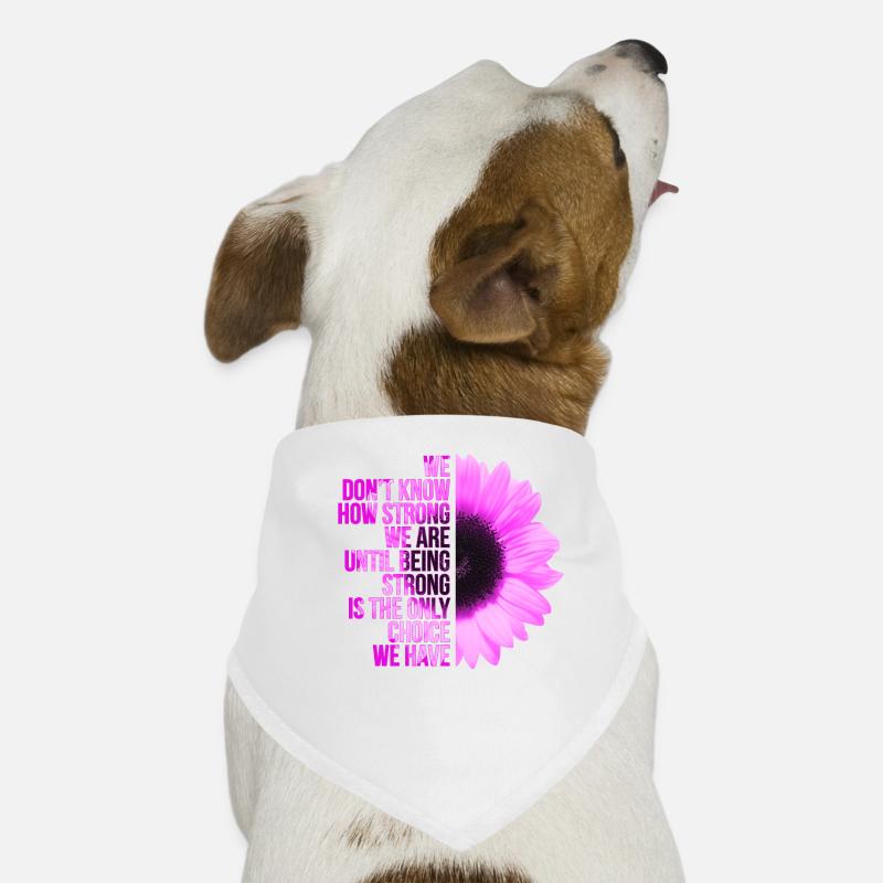 Ist das einzige auserlesene Brustkrebs-Geschenk stark - Hunde-Bandana - Weiß