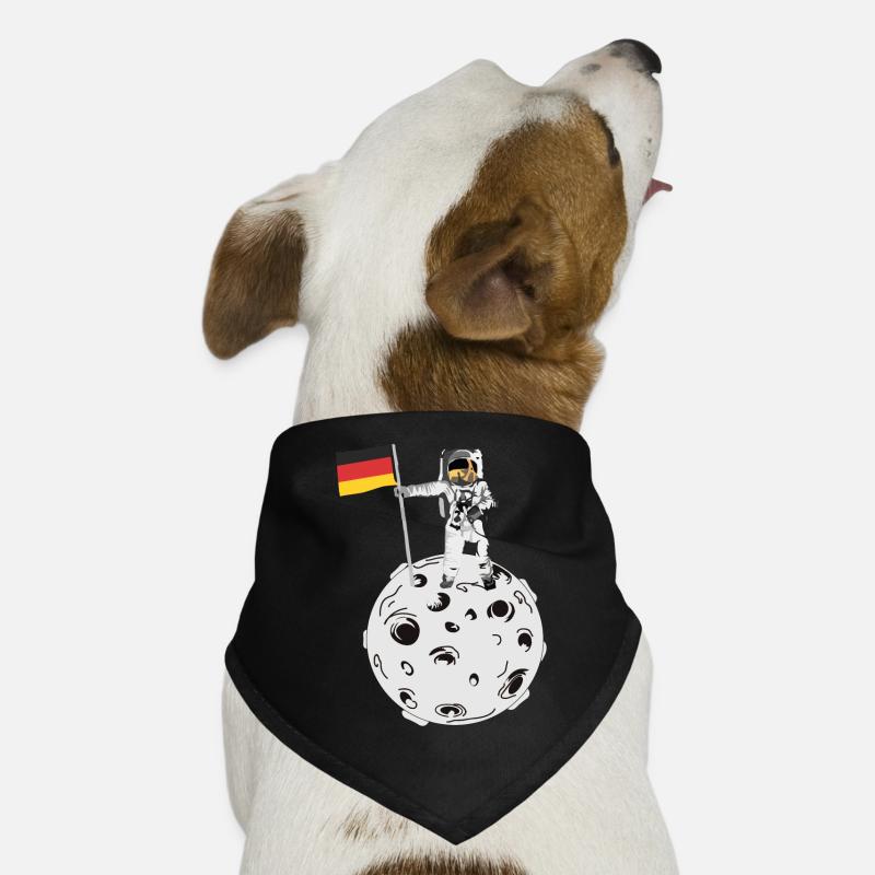 German astronaut on the moon Dog Bandana