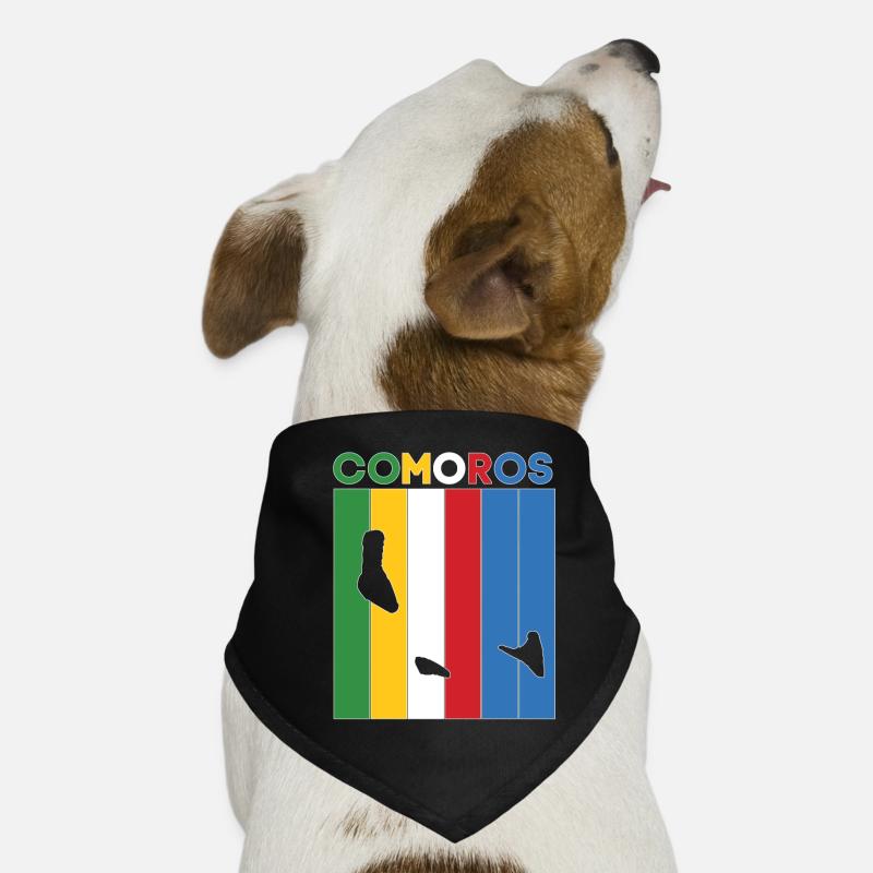 Drapeau et frontière du pays des Comores Bandana pour chien