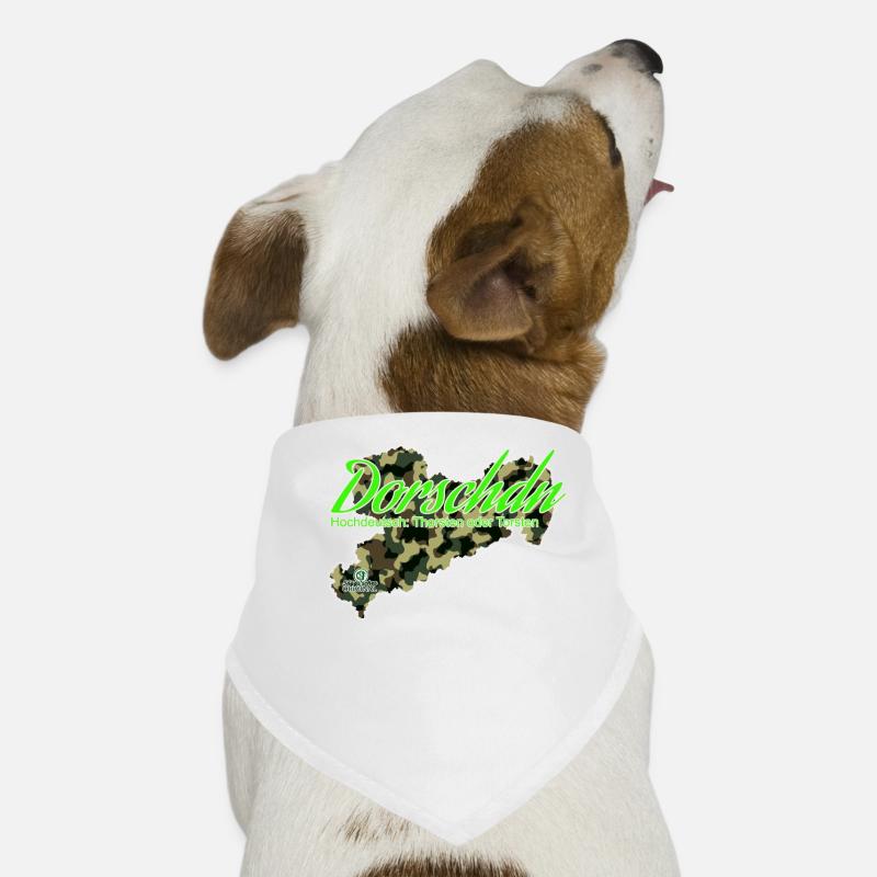 Dorschdn - Thorsten or Torsten - Säggsch - Dog Bandana - white