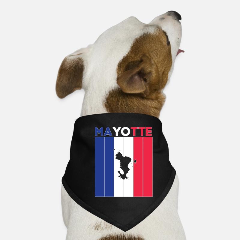 Drapeau et frontière nationale de Mayotte Bandana pour chien