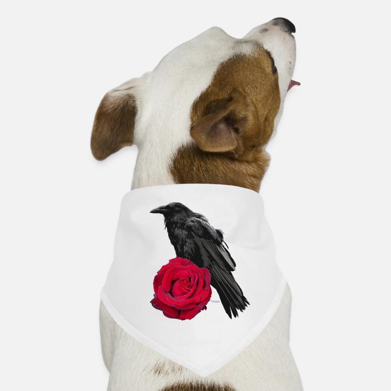 Corbeau Rose Bandana pour chien