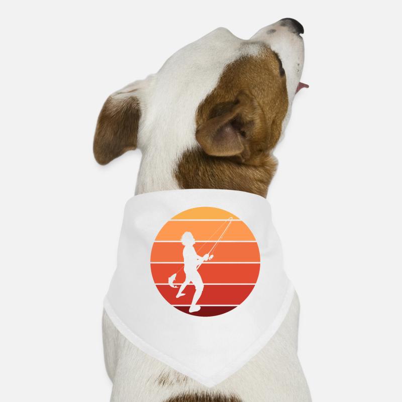 Fischen - Hunde-Bandana - Weiß
