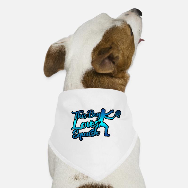 Ce garçon aime le squash - Bandana pour chien - blanc