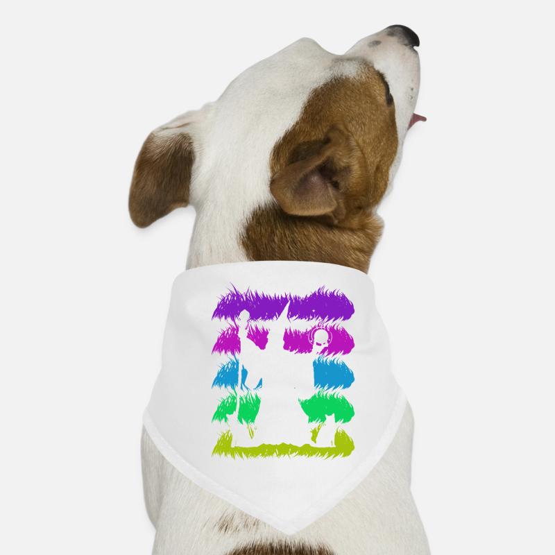 Magic silhuette with retro colors Dog Bandana