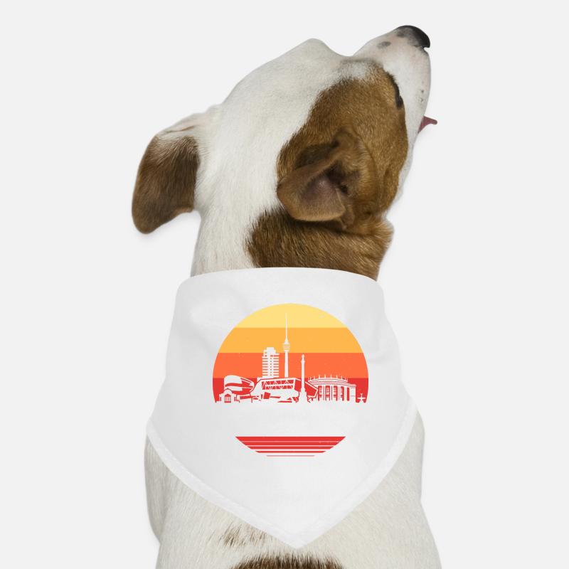 Stuttgart Retro Skyline Hunde-Bandana
