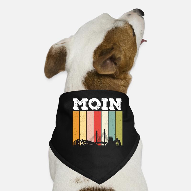 Skyline rétro de Moin Bremen Bandana pour chien