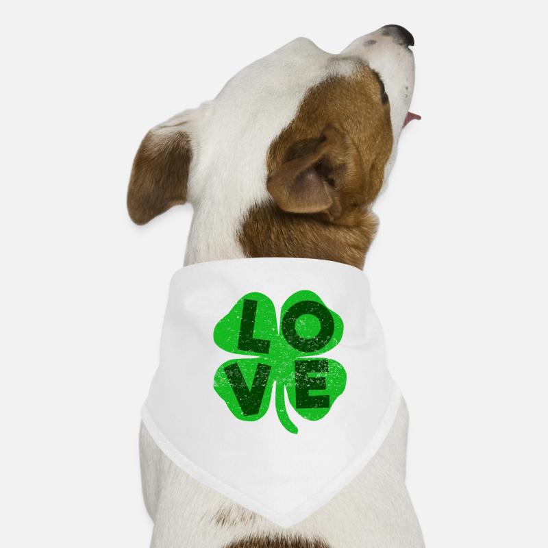 Trèfle d'amour de la Saint-Patrick Bandana pour chien