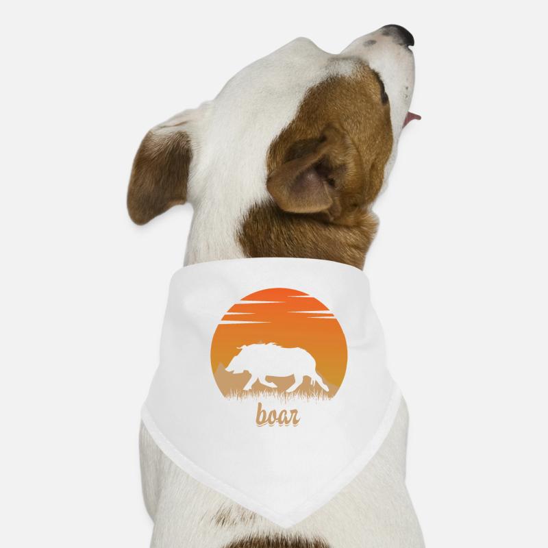 Sanglier dans la nature Bandana pour chien