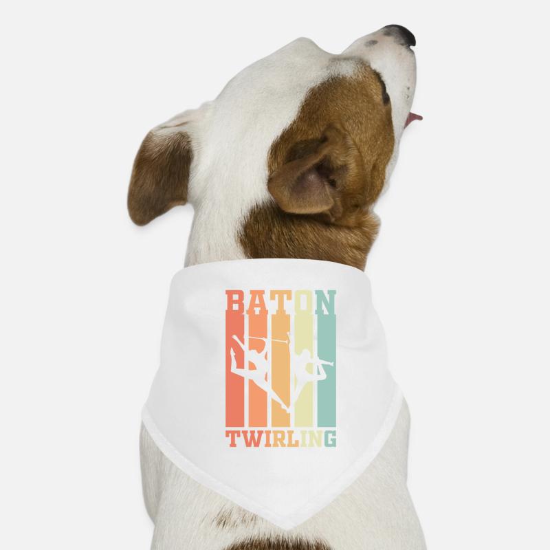 Baton Twirling Retro Geschenk Hunde-Bandana
