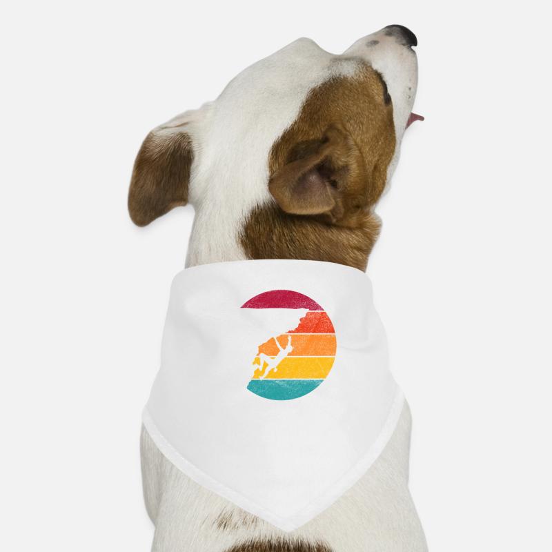 Klettern - Retro Kletterer Hunde-Bandana