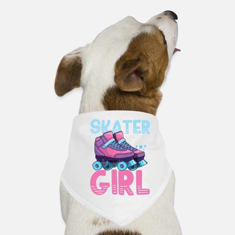 Roller skates roller skating - Dog Bandana - white