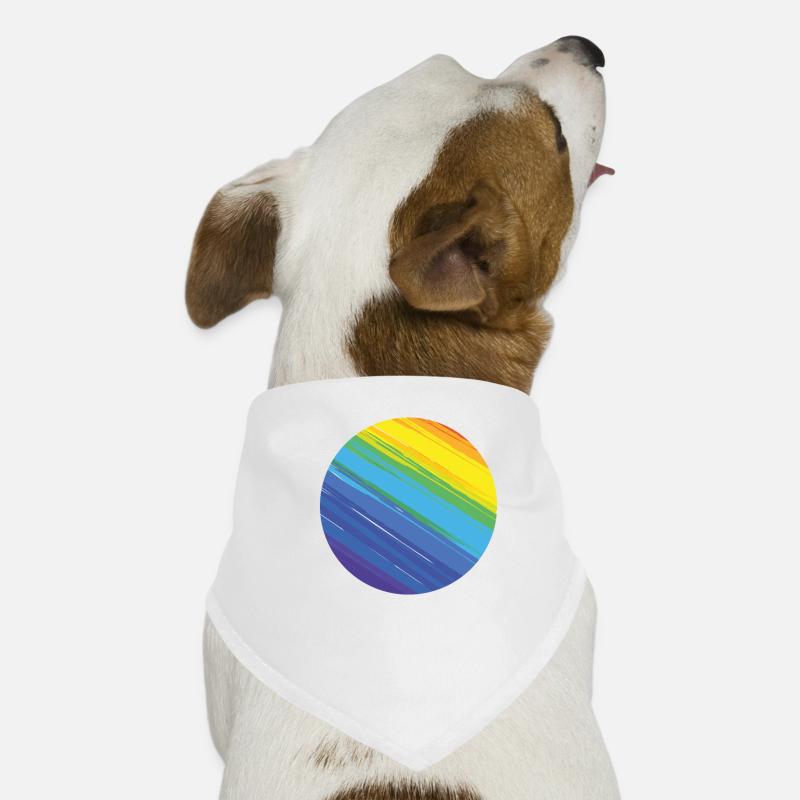 Rainbow circle Dog Bandana