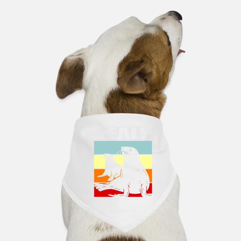 Robbe - Hunde-Bandana - Weiß
