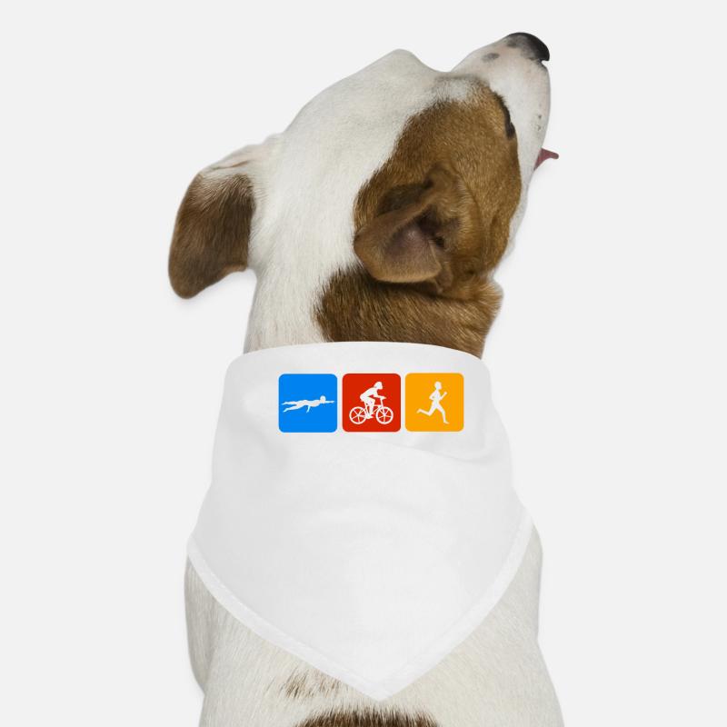 Triathlon Triathlet Triathleten Geschenk Hunde-Bandana
