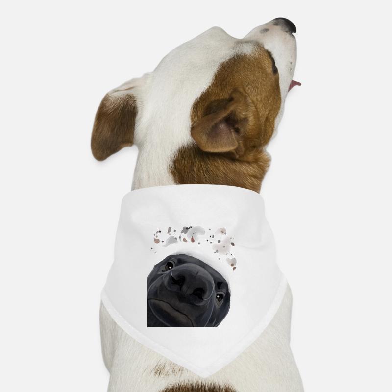 Neugieriger Honigdachs - Hunde-Bandana - Weiß