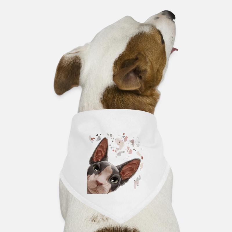 Curious Sphynx Cat Dog Bandana