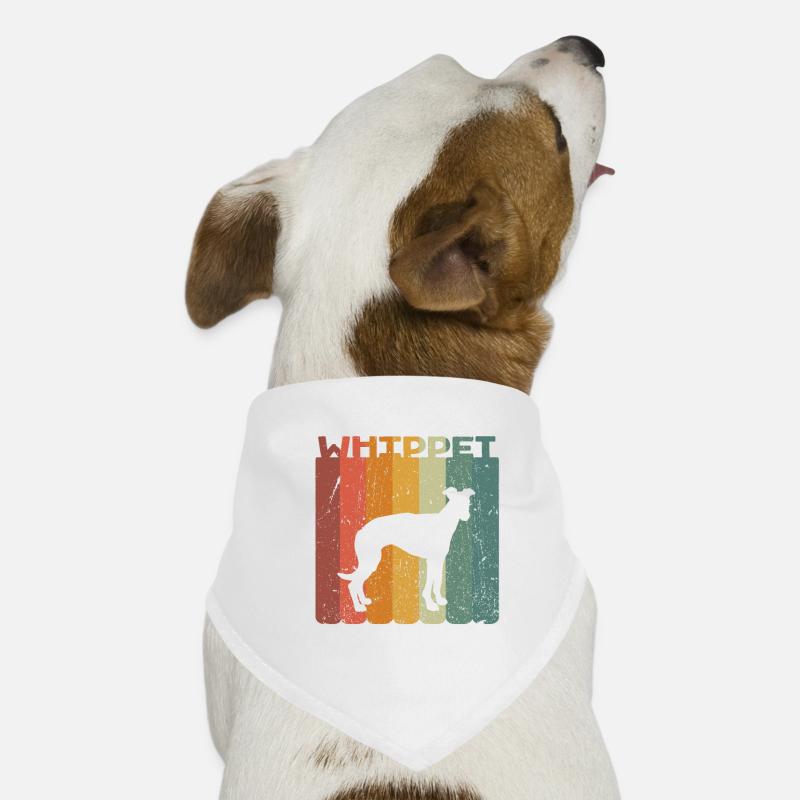 Retro Whippet Dog Lover Gift Idea Dog Bandana