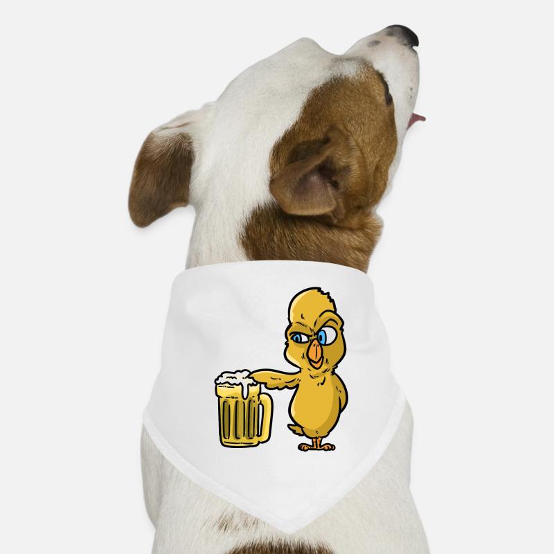 Chick with beer Dog Bandana