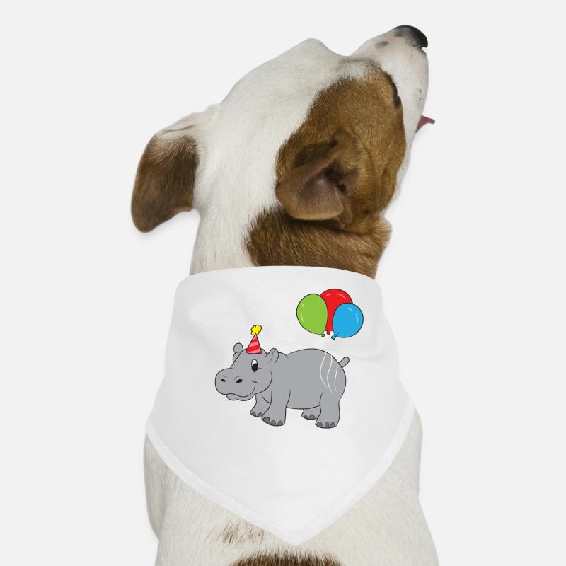 Nilpferd Geburtstag Süßes Nilpferd Hunde-Bandana