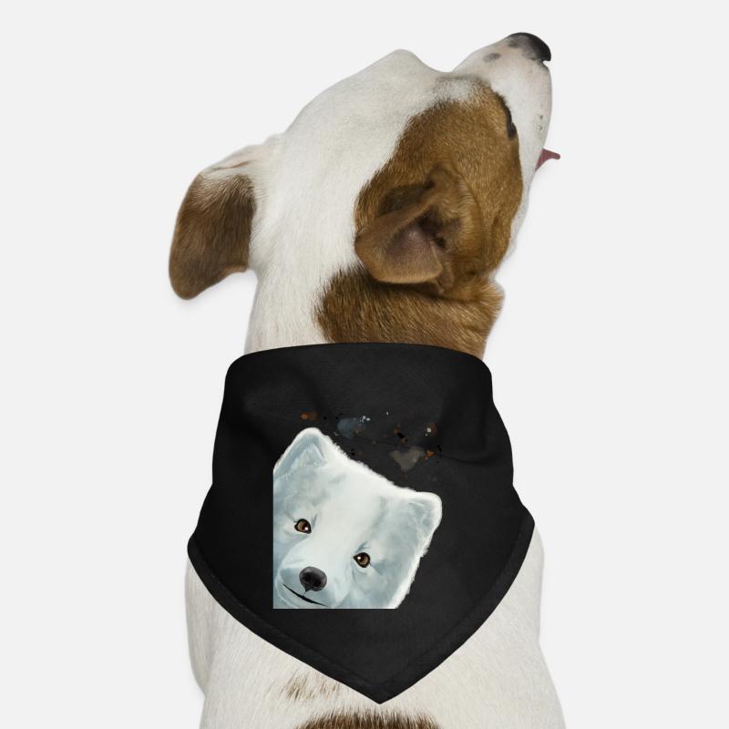 Curious Arctic Fox Dog Bandana