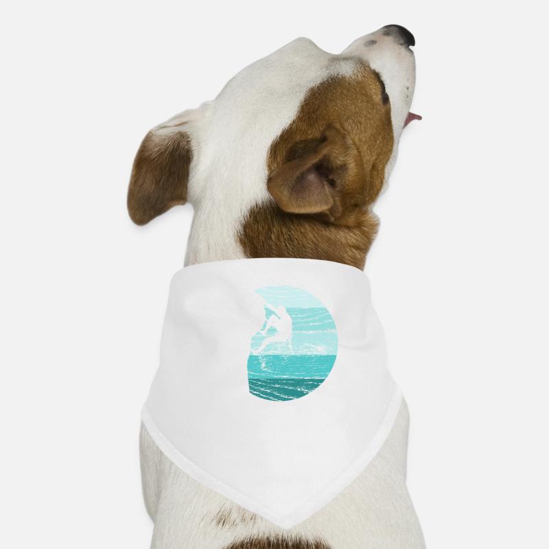 Klettern Kletterer Boulderer Retro - Hunde-Bandana - Weiß