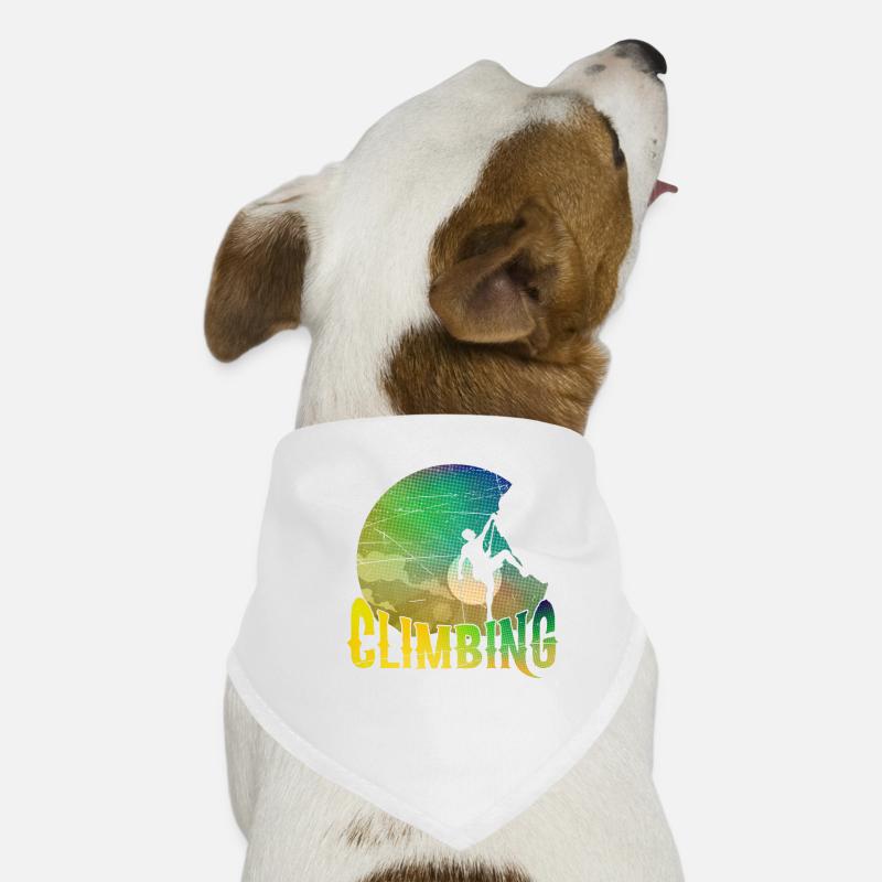 Klettern Kletterer - Hunde-Bandana - Weiß